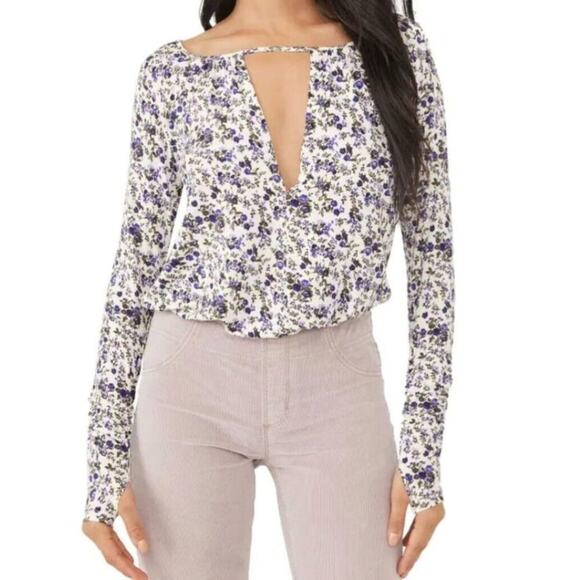 Free People Kaya Bodysuit XS Purple - Picture 1 of 10